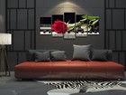 Canvas Prints Painting Picture Photo Wall Art Home Decor Rose On Piano Black