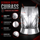 Medieval German Gothic Body Armor 18g Steel Cuirass Breastplate Back Plate Set