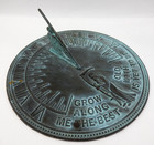 Vintage Bronze Garden Sundial  grow Old Along With Me The Best Is Yet To Be 