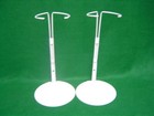 Doll Stands Set Of Two White Metal Stands 16-22 Inch Chubby Waist Dolls 3301