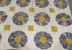 Vintage Handmade  Dresden Plate Design Quilt