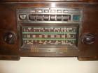 Antique 1939 Rca 8 Tube Radio Model T-80 Nice Wood Set W eye Tube  Free Ship 
