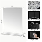 Douildhaiy 4 Pack Acrylic Sign Holder 8x10 T-shape Double Sided Clear Menu Displ