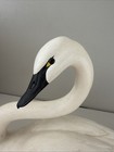 Gorgeous Wooden Swan Decoy Carved By Eddie Wozny Signed Dated 1996 Provenance