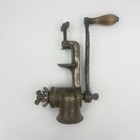Vintage Universal Cast Iron Silver Hand Crank Meat Grinder Clamp Mount Kitchen