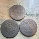 German Empire 10 Pfennig 3-coin Lot 1874 And 1875 Copper-nickel