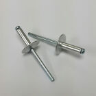 Aluminum Pop Rivets Large Flange - 6-12lf  3 16 X 3 4 Gap   626 -  750  Qty-100
