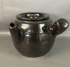 Vintage Japanese Herb Teapot Yokode Kyusu Clay Glazed Earthenware Side Handle