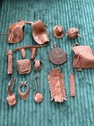 Vintage Lot Of 14 Marx Johnny West Cowboy Indian Accessories Chaps Bags Belts