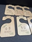 Wood Baby Closet Dividers Newborn To 24  Months 7 Pc Double Sided Nursery