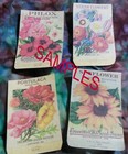 Set Of 16 Large Vintage Flower Seed Pack Images-1900 To 1940 With Craft Template