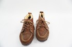 Vintage Authentic Ralph Lauren Country Leather Moc-toe Ankle  Shoe Sherpa 7 5