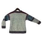 Amazanias Kids Long Slv Pullover Handknit Sweater 100  Sheepwool Size M     Euc