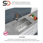 16-gauge Stainless Steel 22 In  Single Bowl Undermount Kitchen Sink With Grid