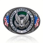 United States Of America Bald Eagle Belt Buckle  Flag Red  White   Blue  Usa
