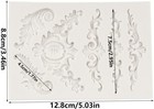 Baroque Fondant Molds Curlicues Scroll Border Lace Silicone For Gray 