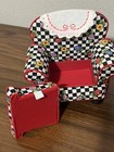 Mary Engelbreit Pin Cushion Chair Checked W  Storage Under Cushion 5   