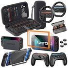 Switch 2 Accessories Bundle For Nintendo  16-in-1 Game Kit  Carrying Case  Sc   