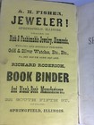 Springfield Illinois City Directory 1874 Advertisements Liquor Railroad Jewelry 