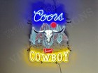 Coors Banquet Rodeo Cowboy Beer 24 x20  Vivid Led Neon Sign Light With Dimmer
