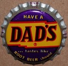Vintage Soda Pop Bottle Caps Dads Root Beer Collection Of 2 Different Unused