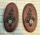 Vintage Rustic Farmhouse Decor Set Of 2 Wall Hanging Coat hat Hooks Crystal Knob