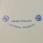 Wedgwood Us Naval Academy Dress Parade Plate 10  Blue Transferware England Navy