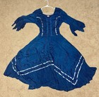 Medieval Peasant Dress Renaissance Larp Sca Costume Ladies Size M l Teal Blue
