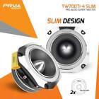 Prv Tw700ti-4 Slim Bullet Tweeters 4 Inch Pro Shallow 4 Ohms Car Audio 400w Pair
