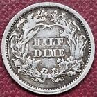 1860 Seated Liberty Half Dime 5c Early Type Coin Better Grade Vf - Xf  88808