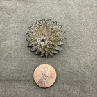 Antique Victorian Silver Floral Filigree Brooch - Beautiful Metalwork