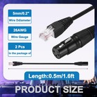 2 Pcs 3 Pin Xlr To Rj45 Male Adapter Cable 1 6ft Xlr Microphone Cable