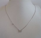 Butterfly 925 Sterling Silver Necklace Pendant W   35 Ct Lab Diamonds 18  