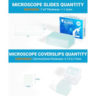 Microscope Slides And Covers Kit     50 Blank Pre-cleaned Glass Slides For Microsc