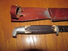 Queen Steel  95 Fixed Blade Hunting Knife With Leather Sheath  9 1 4 