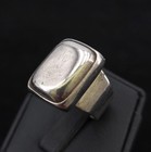 Vintage Taxco Sterling Ring 4 25 Modernist Minimalist Chunky Heavy Bold Wide 925
