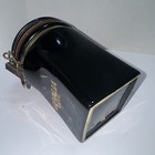 Gevalia Kaffe Canister Storage Jar Black Ceramic Gold Toned Coffee Holder