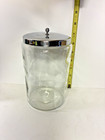 Vintage Glasco Glass Medical Apothecary Jar Chrome Lid