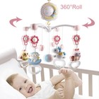Colorful Hanging Rotary Baby Cot Light Mobile Crib Bed Toys Music Box Bell Gift