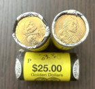 2000 P   D Native American Sacagawea  25 Bank Wrapped Coin Rolls Sealed Lot Of 3