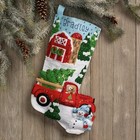 Bucilla Felt Applique 18  Stocking Kit  Christmas At The Farm