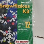 The Beadery Christmas Frosted Snowflakes Beaded Ornament Kit Makes 12  5427