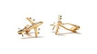 Gold  Jumbo Jet Cufflinks Airplane Pilot Gift Plane Flyer Cuff Links Gift