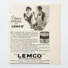1929 Lemco Extract Of Beef Advertisement Antique Food Stock Ephemera 