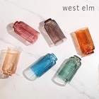 New West Elm  set Of 6  Colorful Stemless Wine Water Glasses  Drinkware Bar Cups