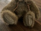 First   Main Minky Dark Brown Bear 7    Sitting Plush Stuffed Animal Toy  1402