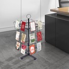 24 Pockets Greeting Card Rack  Display Stand Spinning  Pocket Holder Black Hot