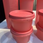 Tupperware Modular Mates Round Set Of 7 Containers Pink New Sale