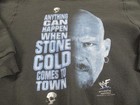 Vintage Wwf Stone Cold Fruit Of The Loom Sweatshirt Youth 14-16 Black  Graphic