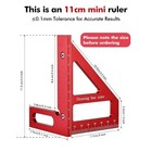 3d Multi-angle Measuring Ruler 45   90   Aluminum Woodworking Square Tool